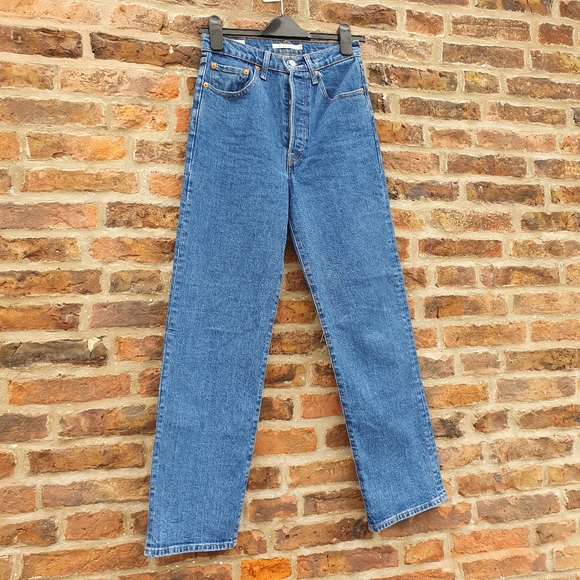Levi's Ribcage Straight Ankle Jeans Blue W27 L29. - Picture 6 of 14